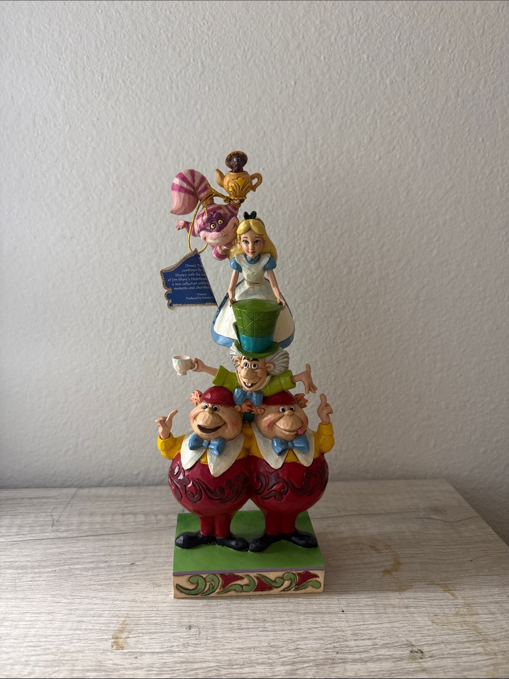 Disney Alice in Wonderland Stacked Character Figurine - Red, Blue, Green, Yellow